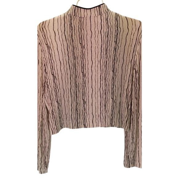 Alex Evenings Women's 10P Black White Shimmer Sparkle Zip Front Evening Jacket - Picture 2 of 5